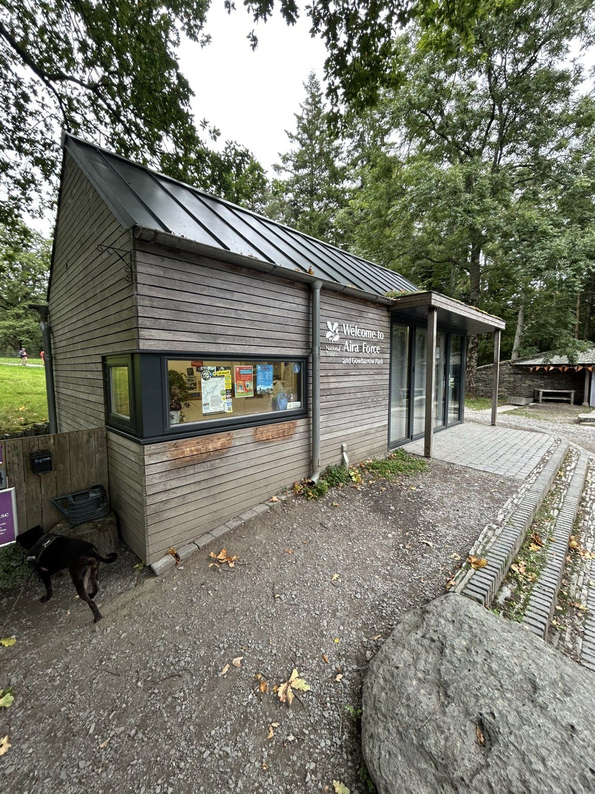 The National Trust visitor building by the Aira Force car park