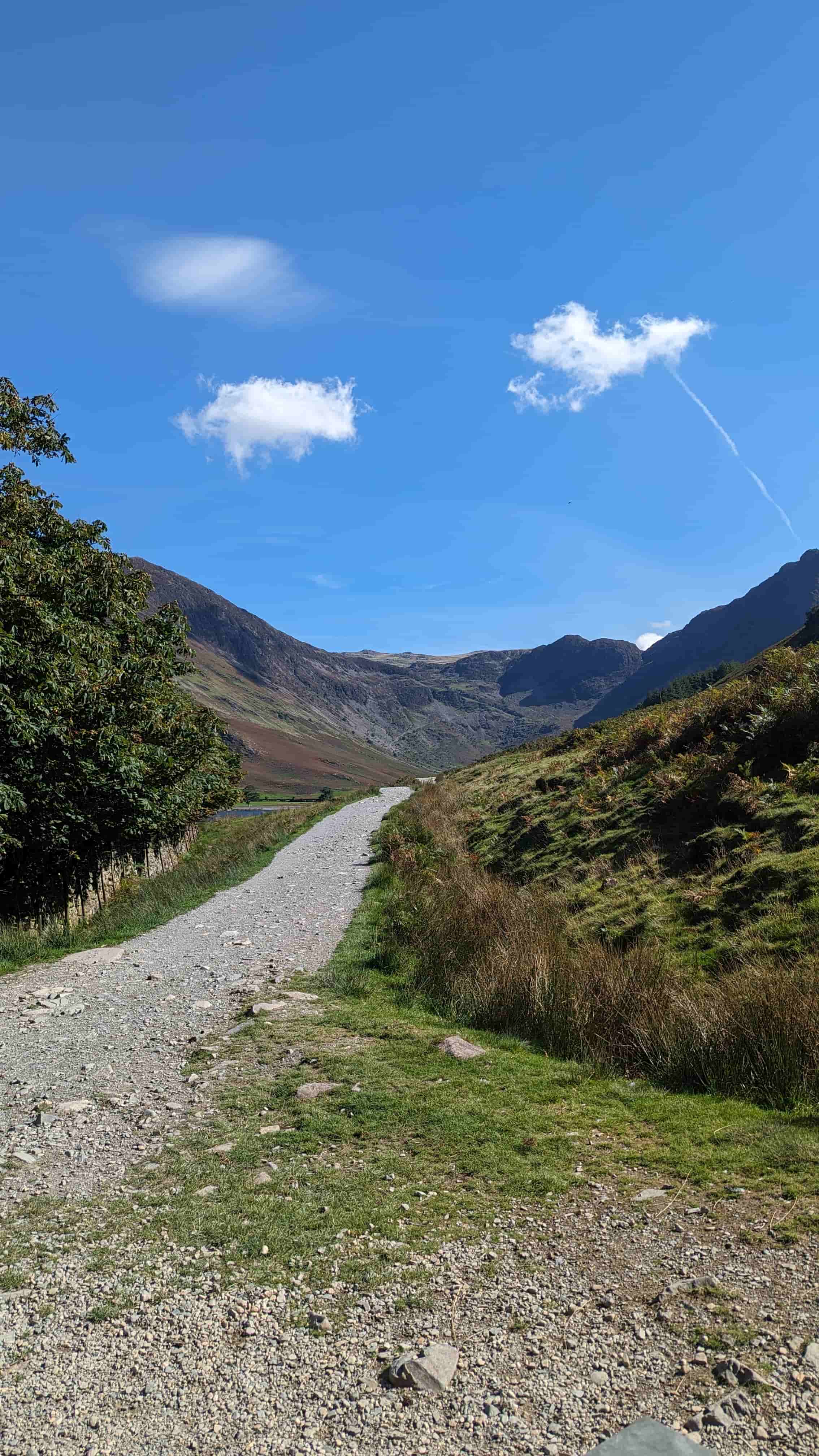 The Buttermere lake circular walk along the quiet shore beneath the fells, Lake District