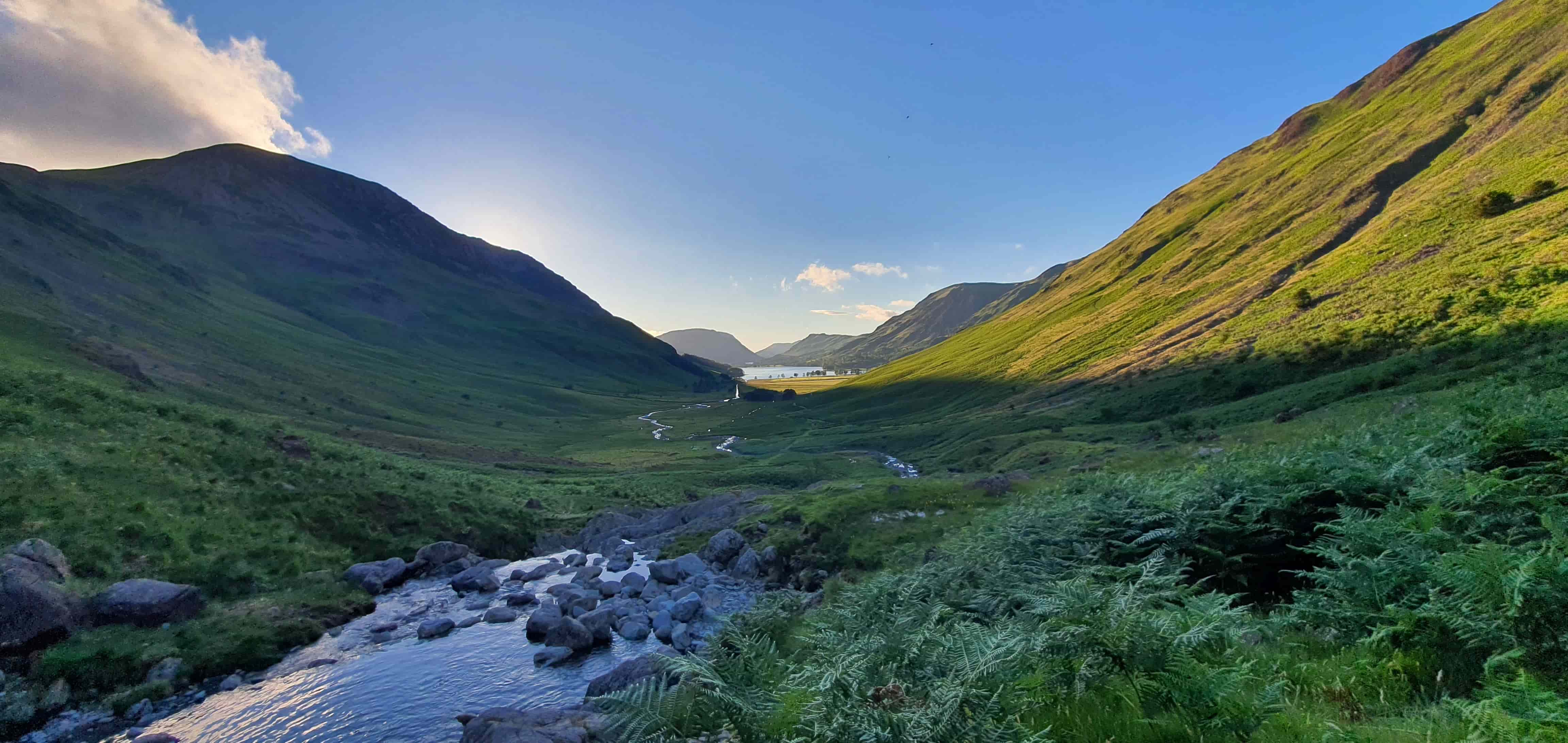 Rannerdale Knotts above Crummock Water, famous for its spring bluebells, Buttermere valley, Lake District