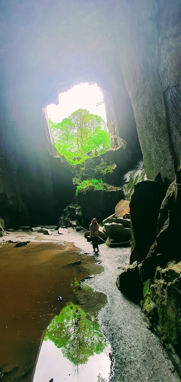 Inside Cathedral Cave, Little Langdale, Lake District