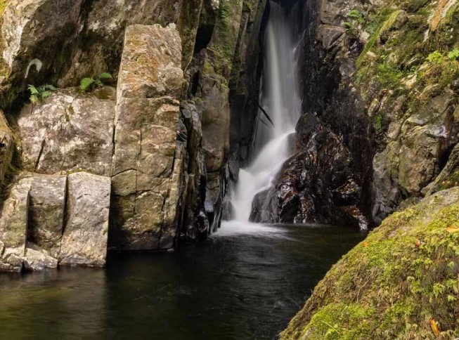 Chockstone Falls pool in Eskdale valley