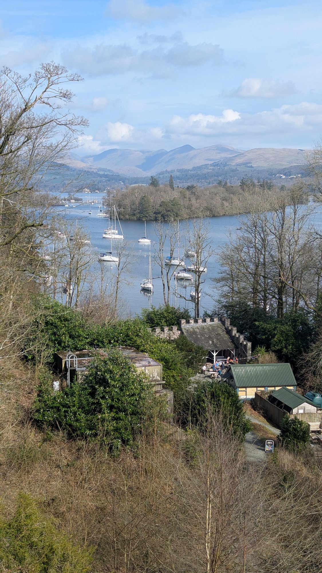 The castellated Claife Viewing Station above Windermere