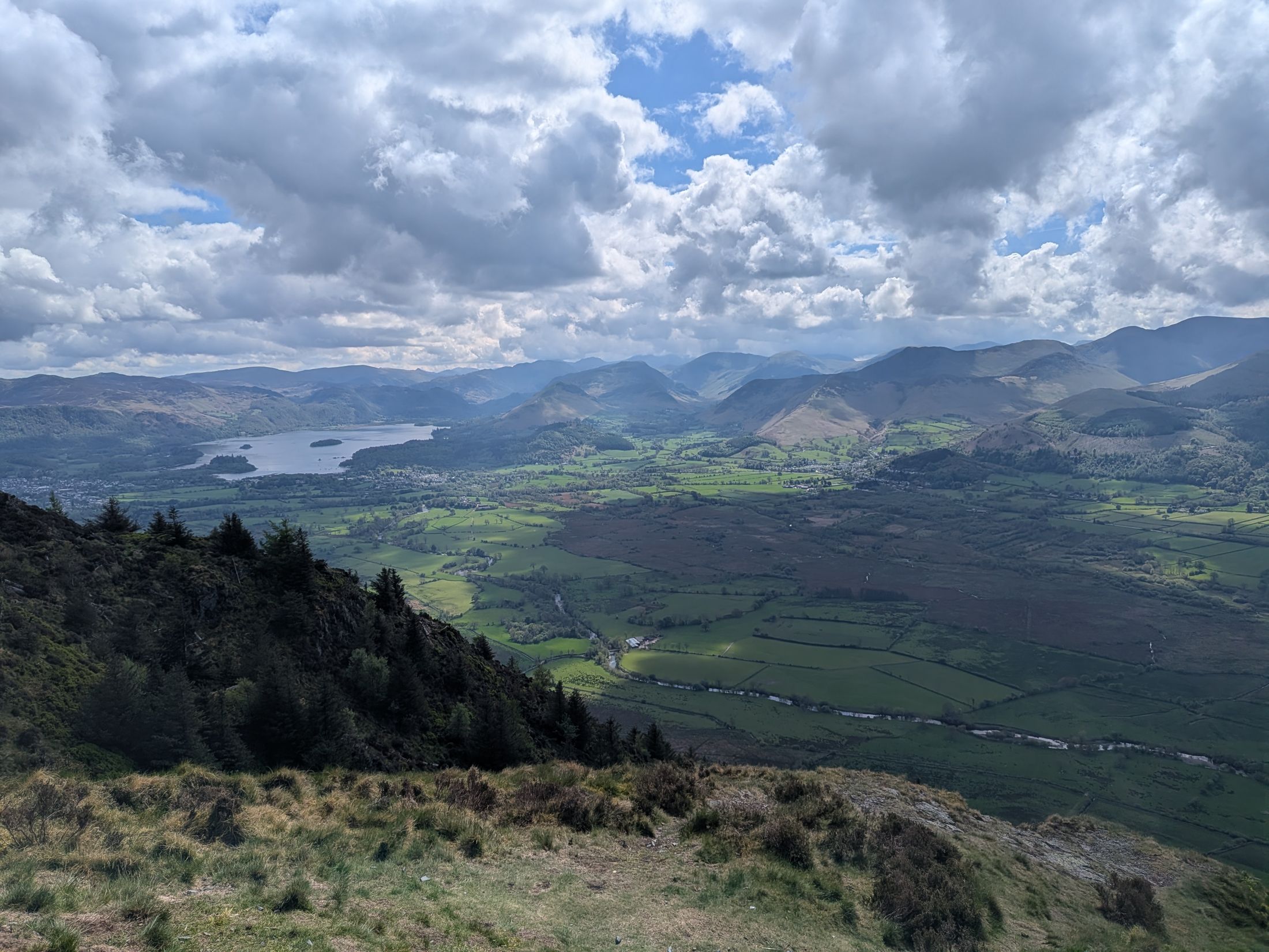 The view over Bassenthwaite Lake from the slopes of Dodd, above Dodd Wood