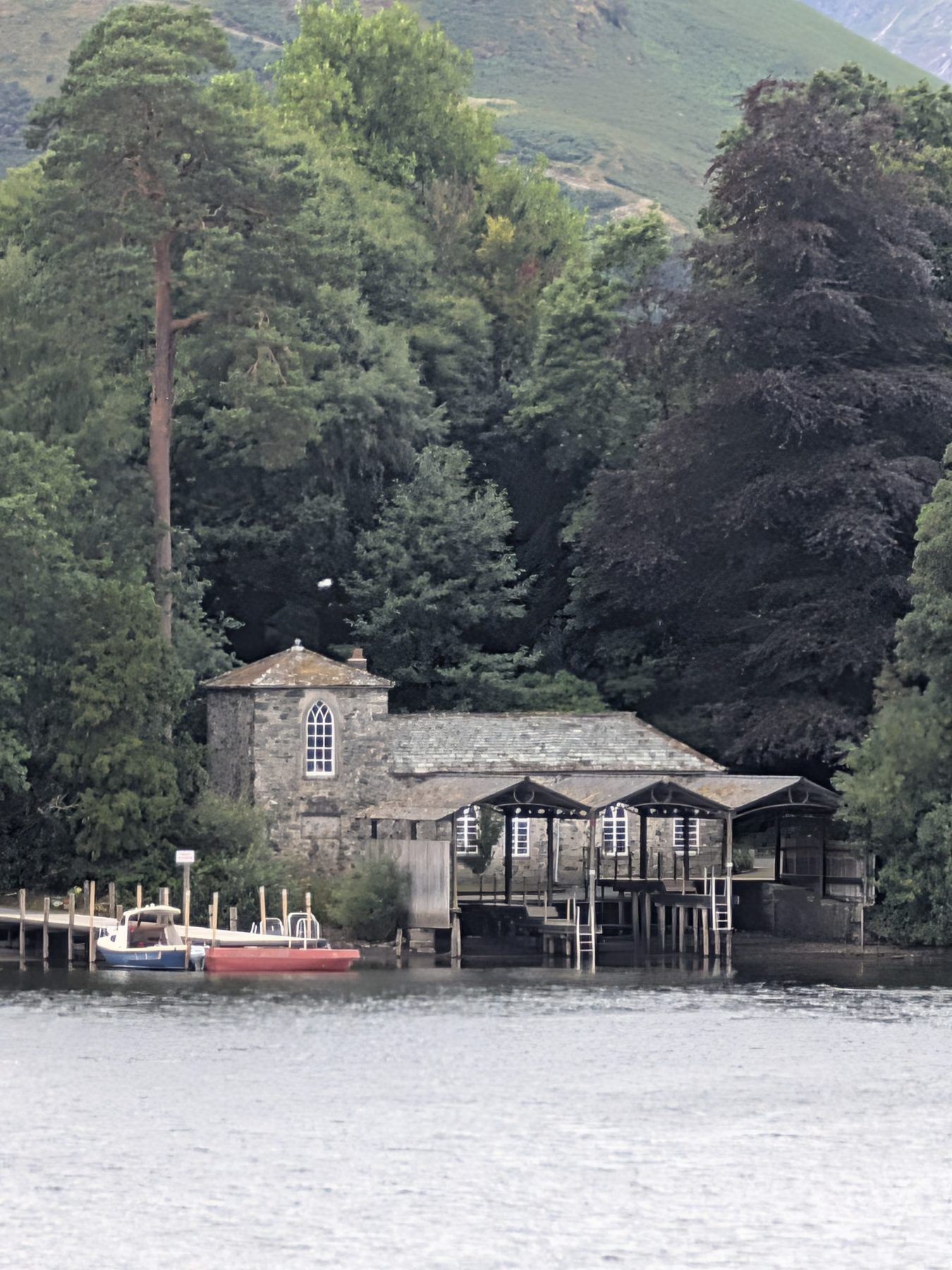 The Derwent Isle Boathouse on the lakeshore path to Friars Crag, Keswick