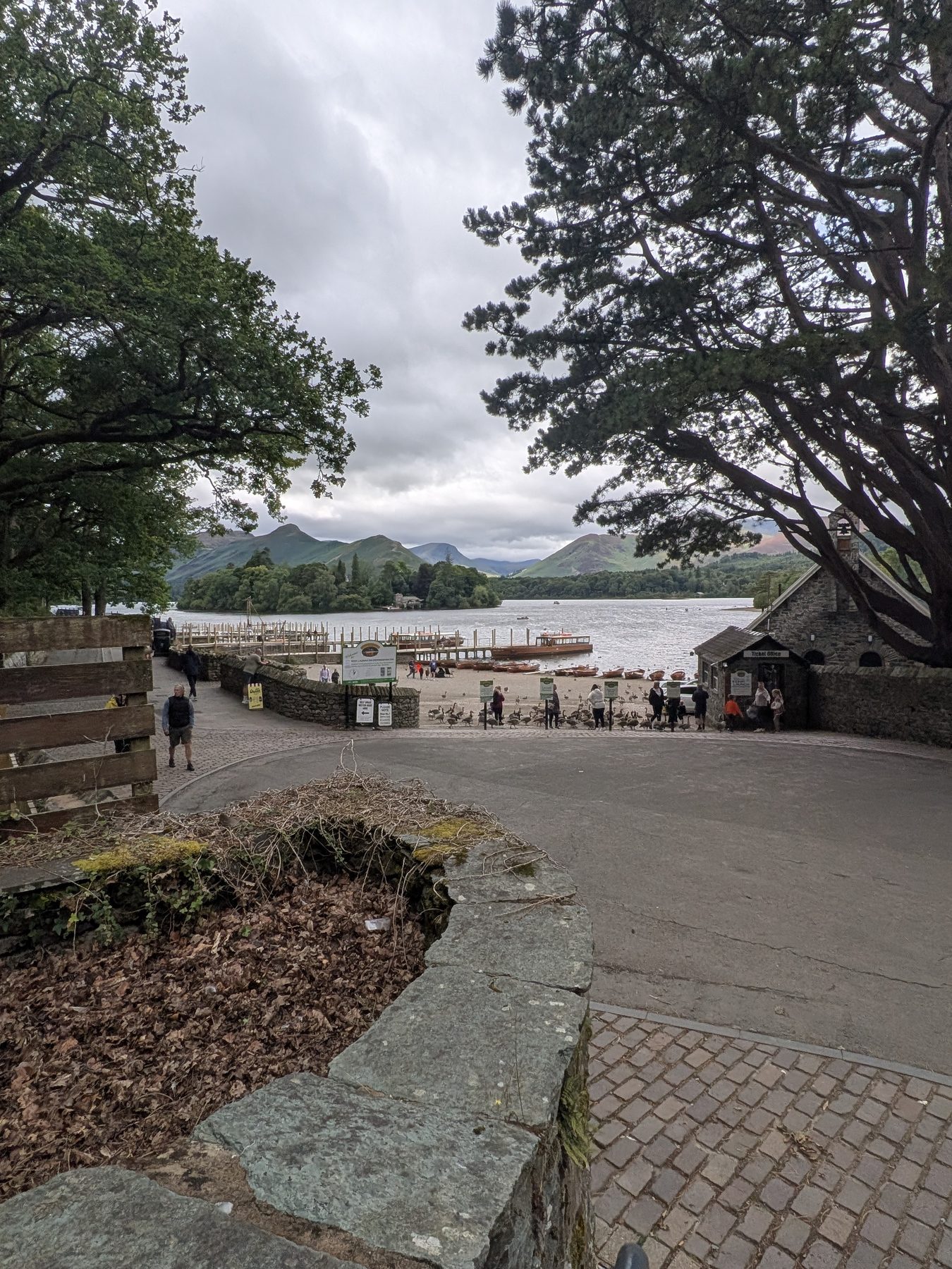 The Theatre by the Lake at the start of the Friars Crag walk, Keswick