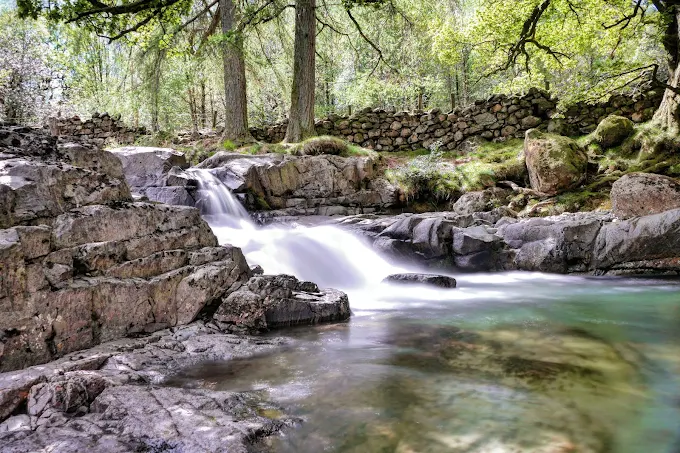 Galleny Force waterfall pool in Borrowdale, Lake District