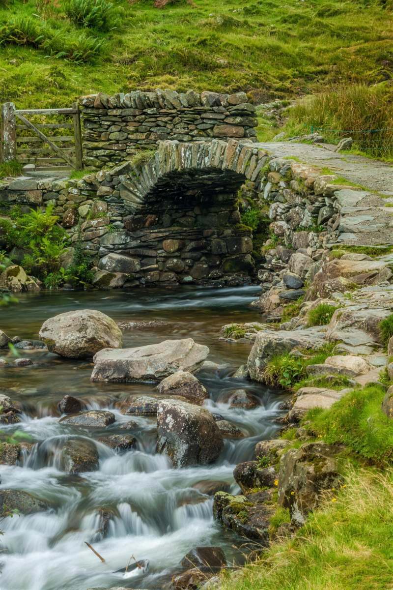 High Sweden Bridge, a 17th-century packhorse bridge near Ambleside, Lake District