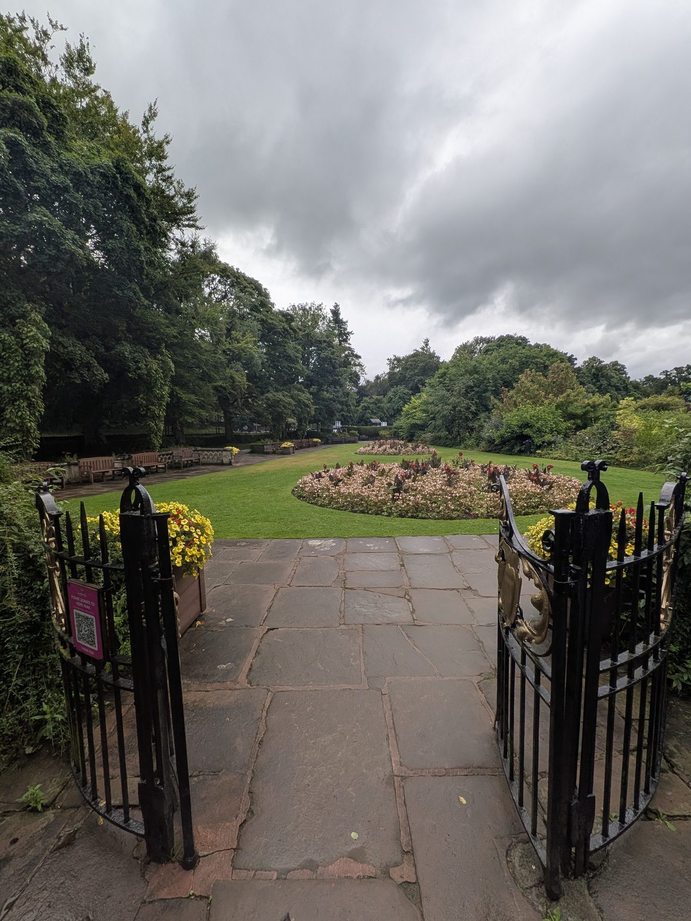 The ornamental gardens at Hope Park, Keswick