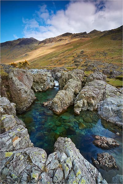 Deep river pool in Eskdale, Lake District