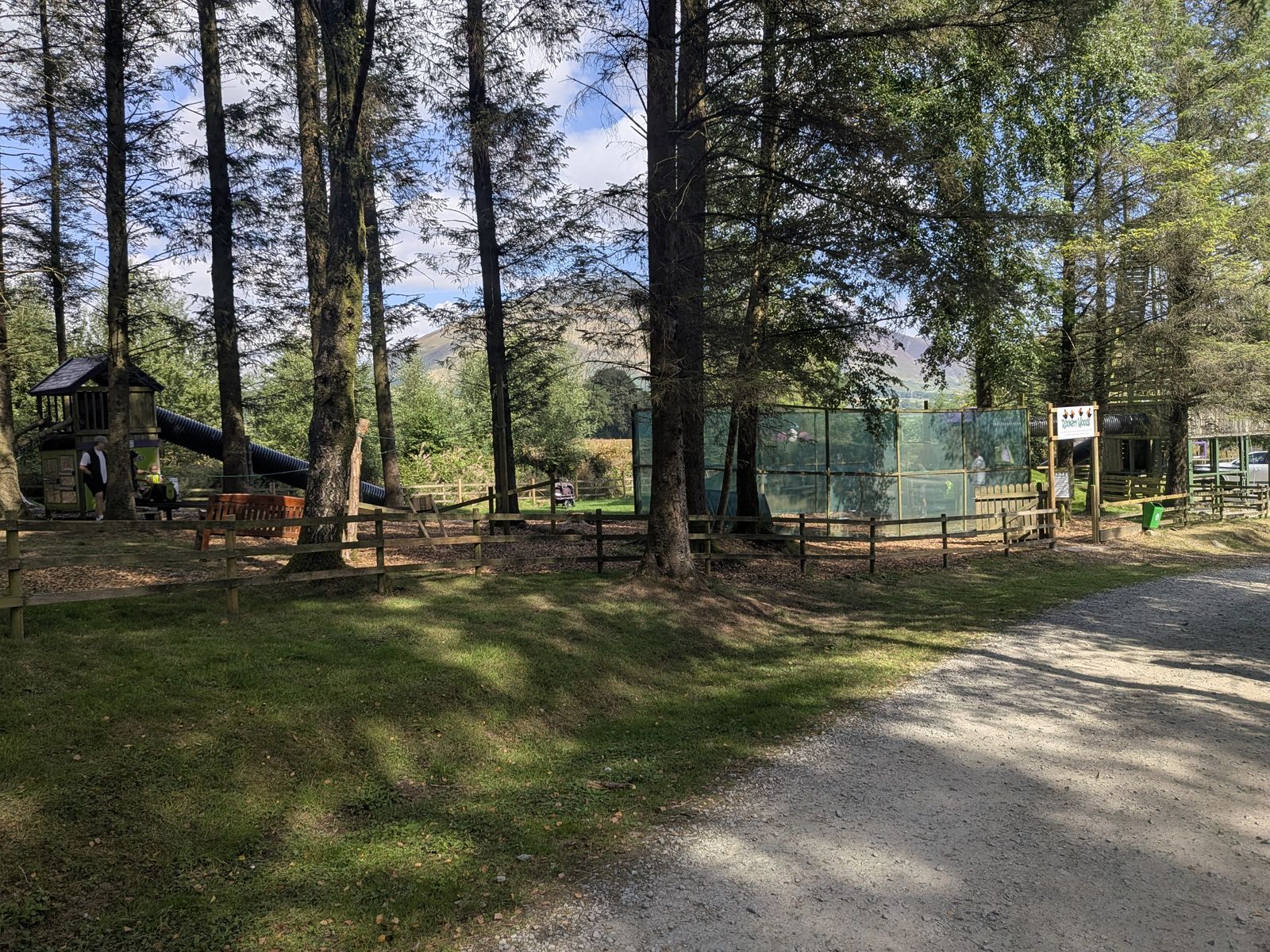 Rookery Woods woodland adventure play area at Keswick Climbing Wall