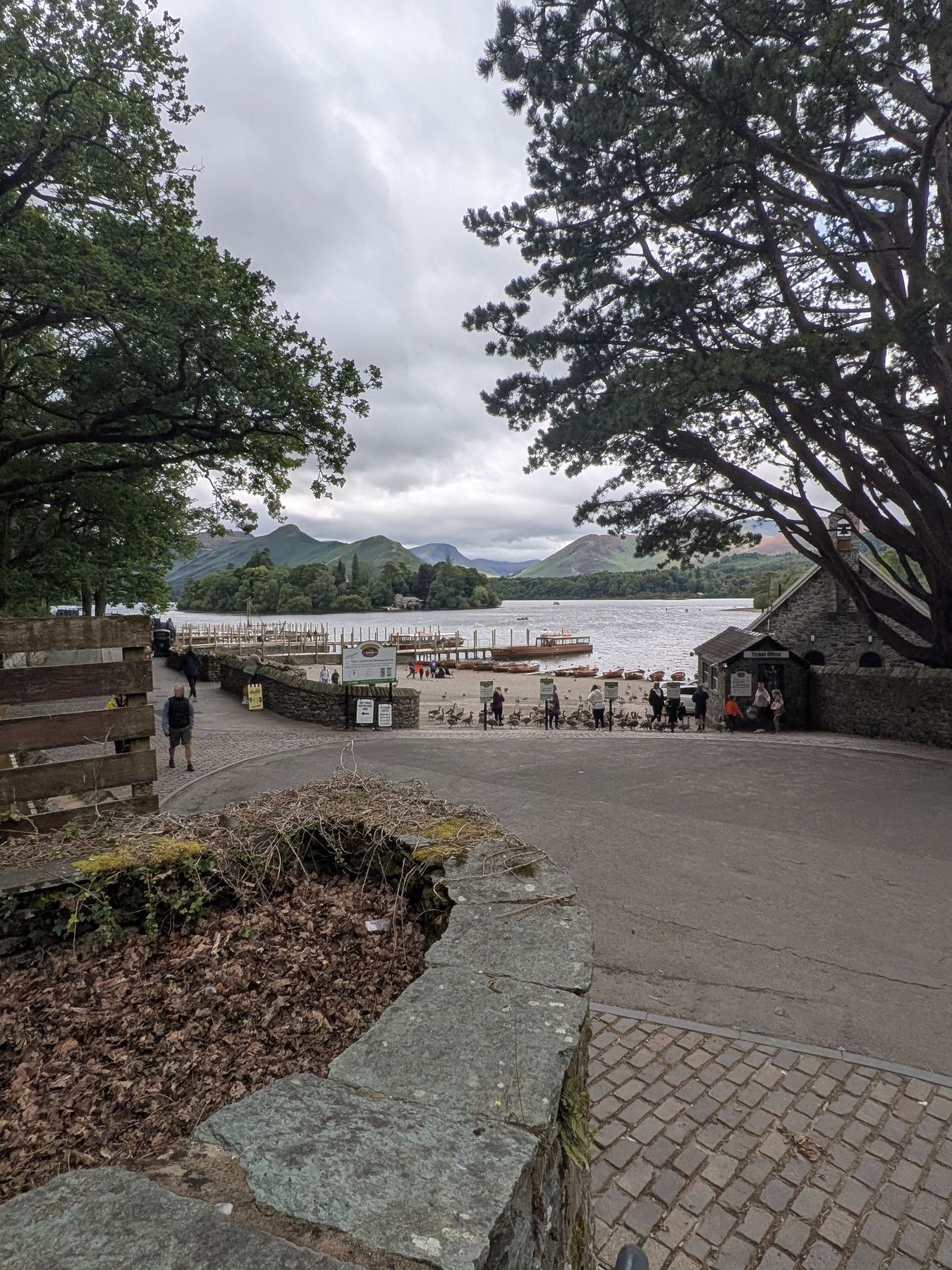 The shore of Derwentwater near Keswick with Catbells beyond