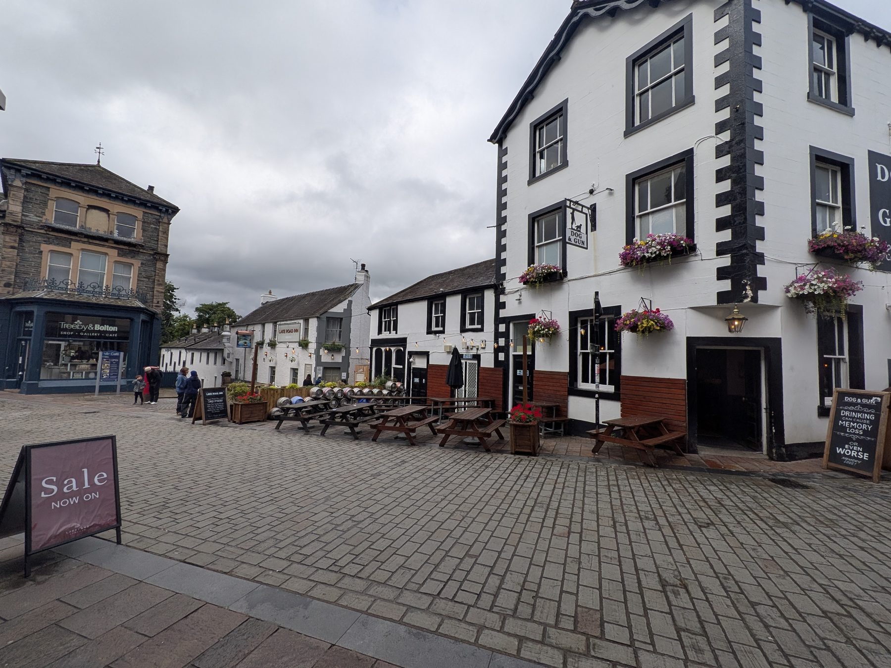 Pubs in Keswick town centre at the end of the Castle Head walk