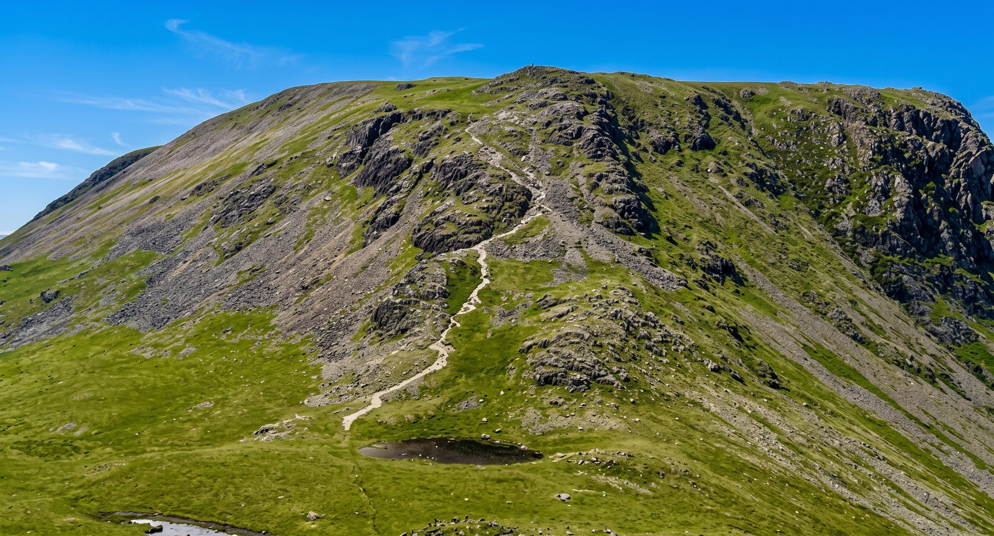 The path climbing the face of Kirk Fell, Wasdale, Lake District