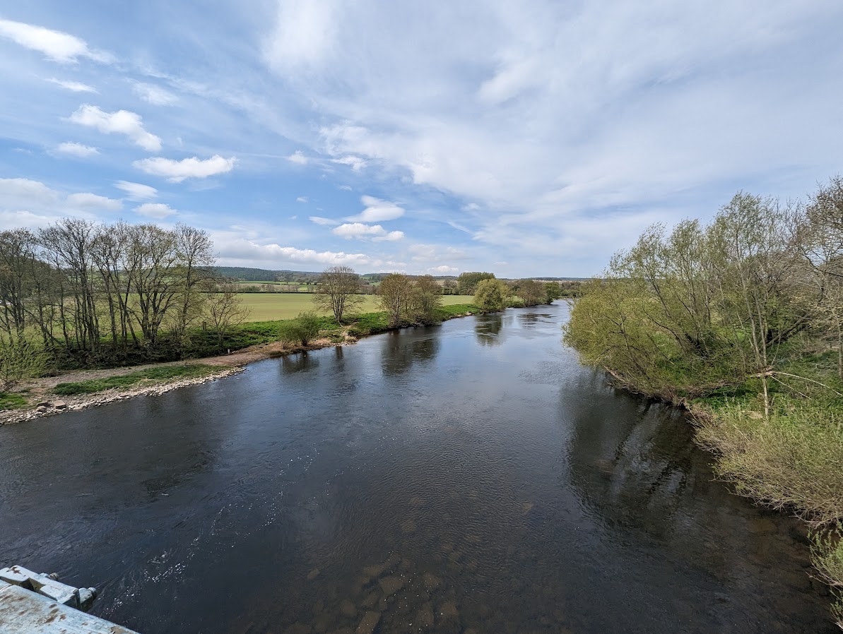 The Ladies Walk along the River Eden at Edenhall near Penrith, Eden Valley, Lake District