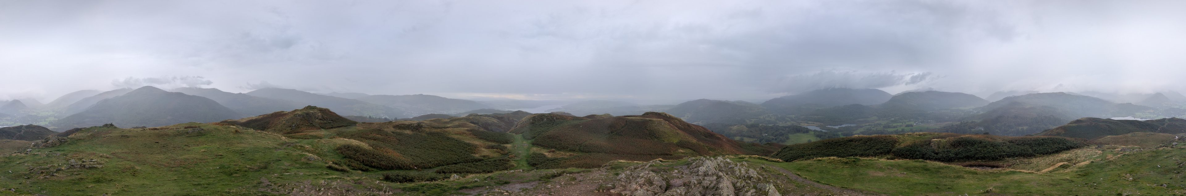 The summit panorama from Loughrigg Fell