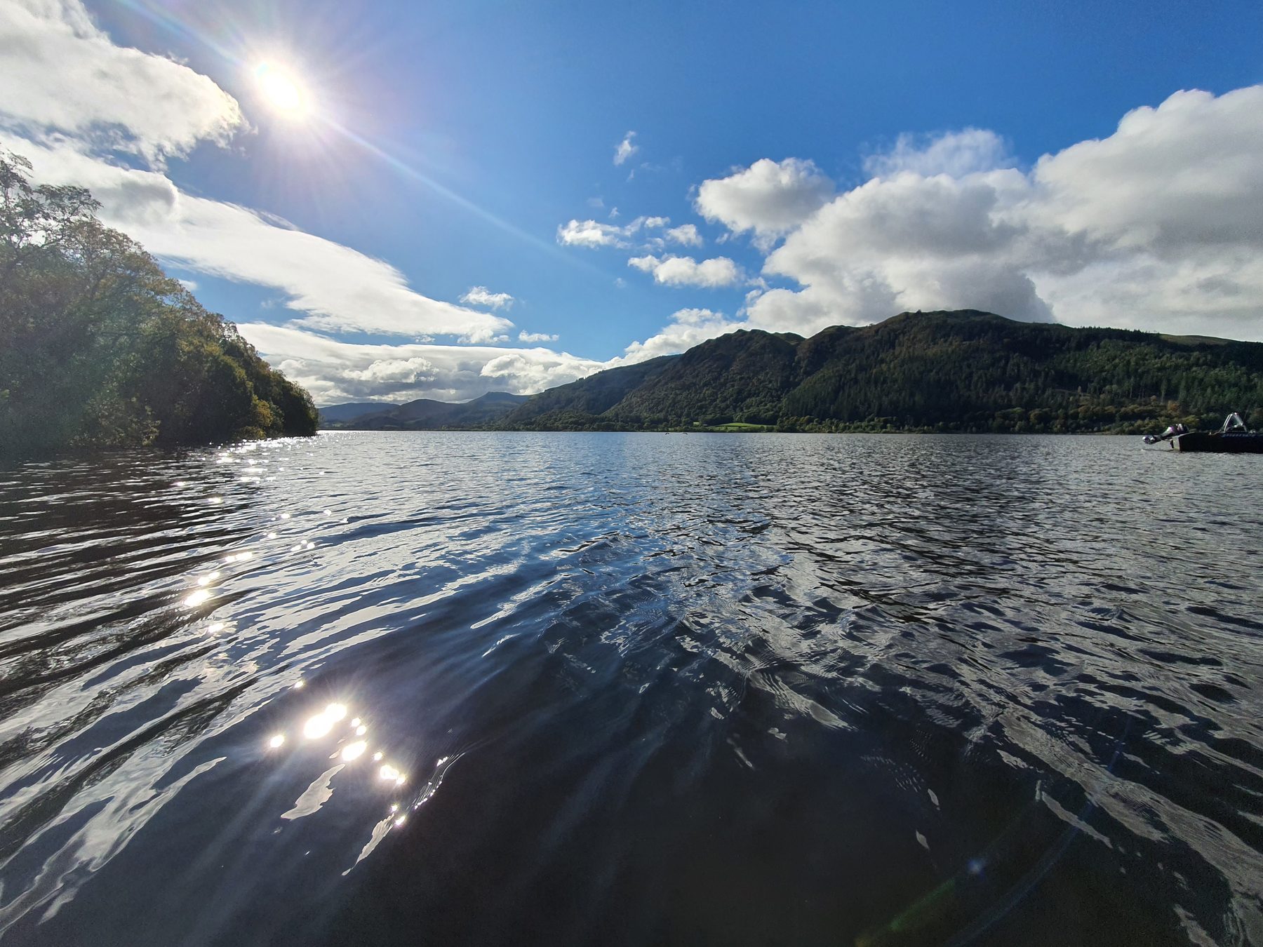 Bassenthwaite from the shore below the house, the far end of the lakeshore walk