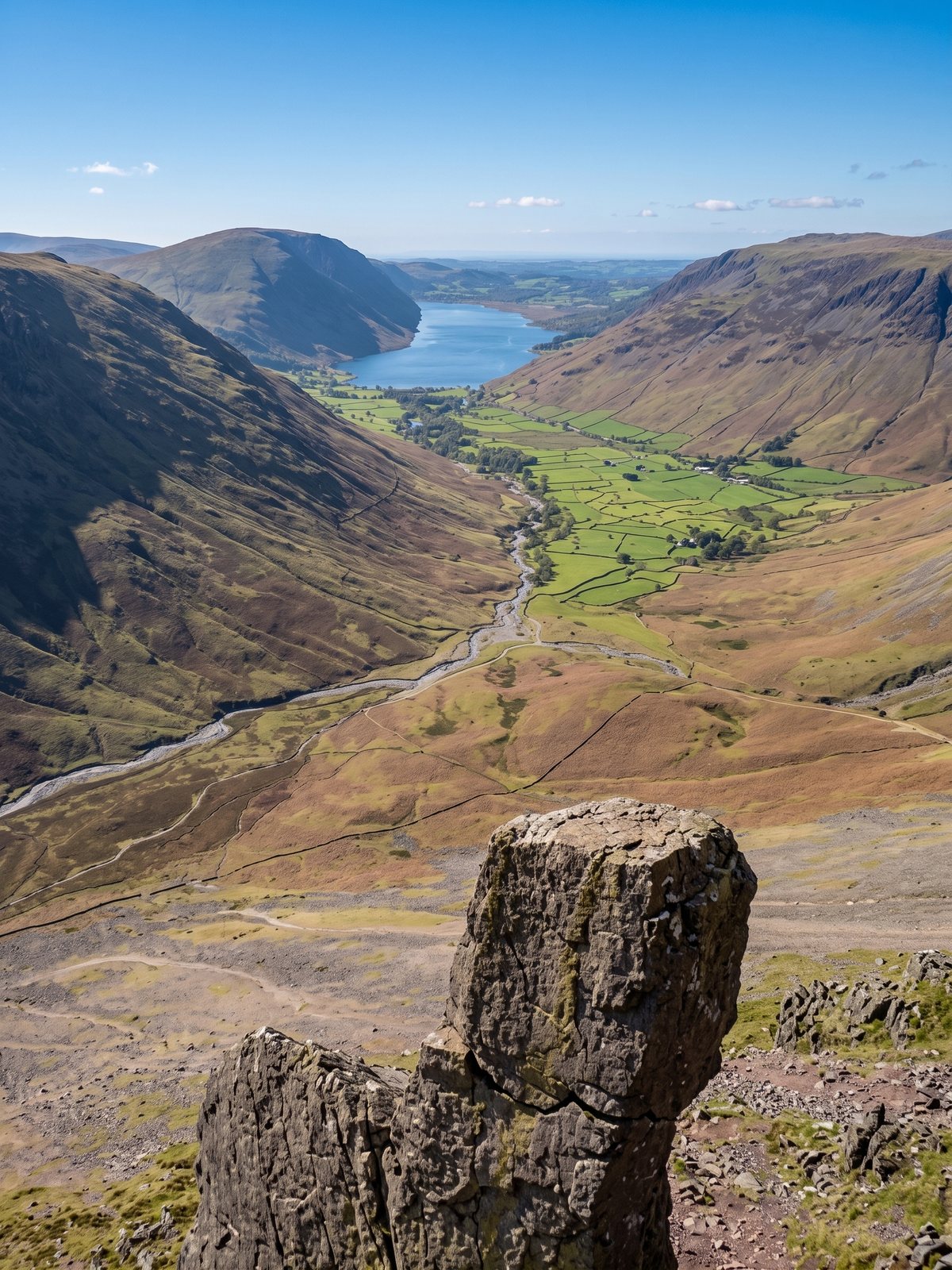 The Napes Needle and Napes crags on Great Gable's south face