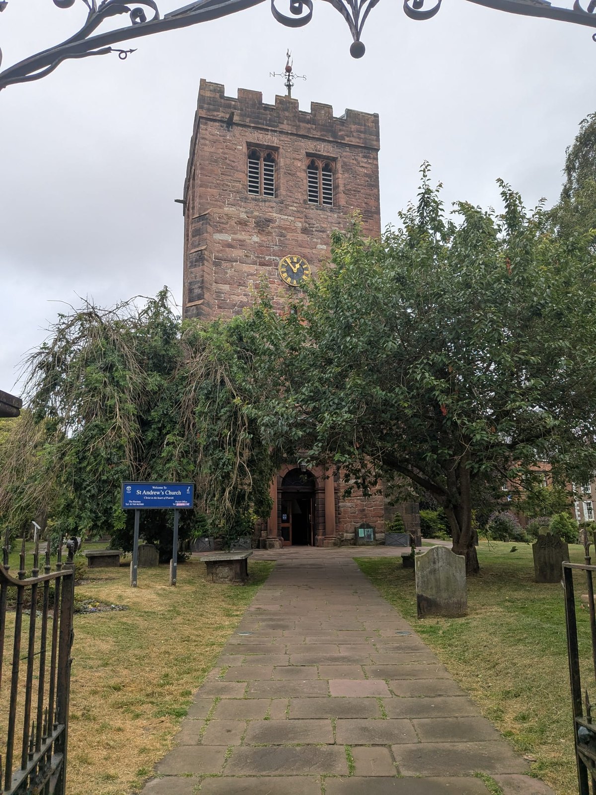 St Andrew's Church and its churchyard, in the centre of Penrith