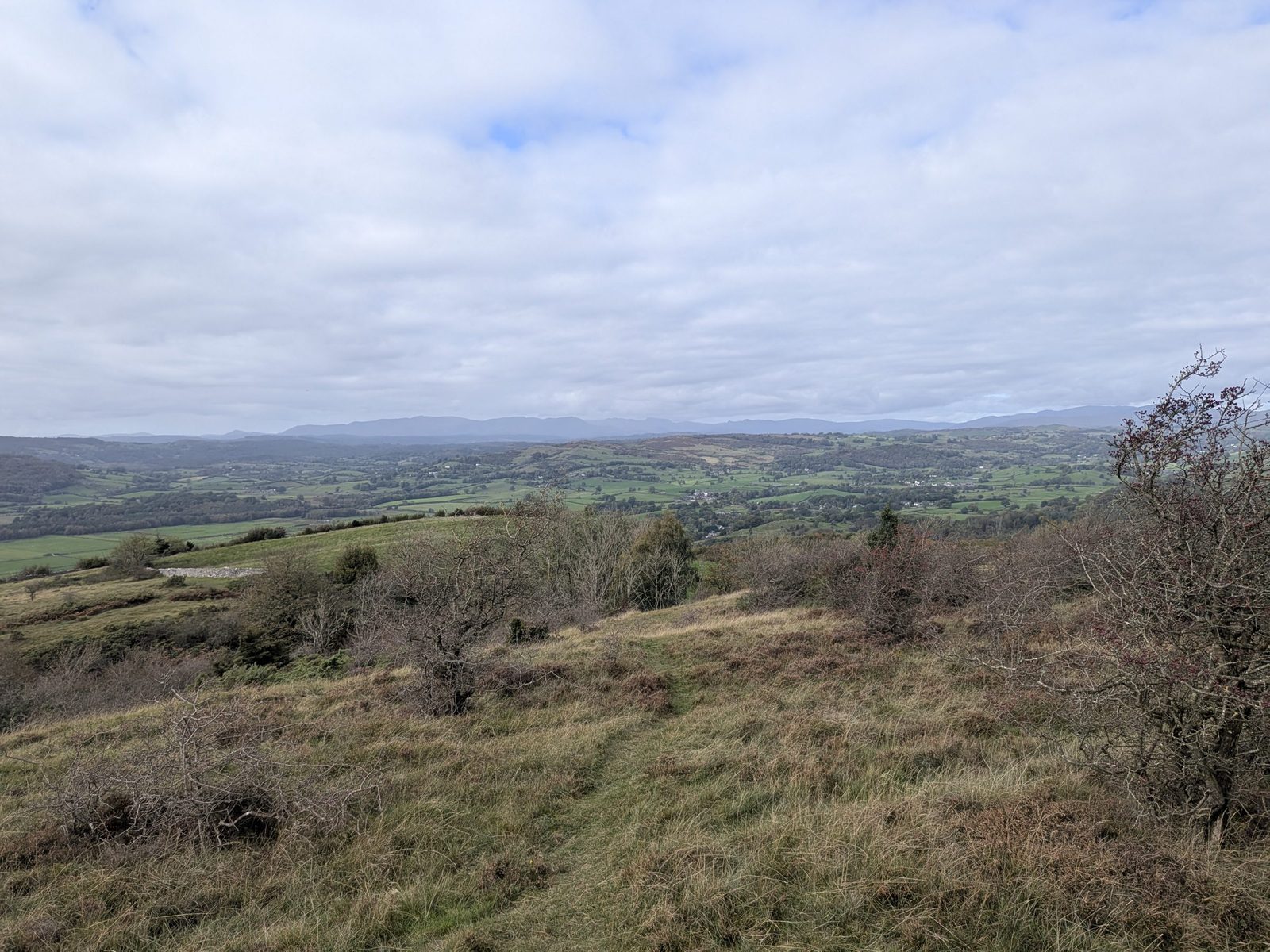 Looking out from the first viewpoint on Scout Scar across the valley