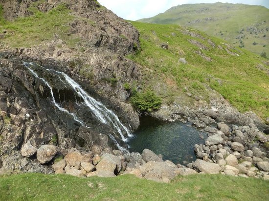 Sour Milk Ghyll waterfall and pools near Grasmere