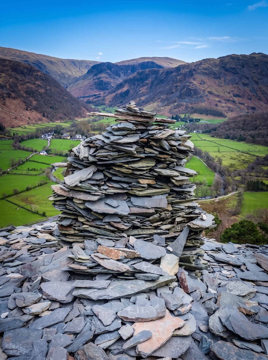 The war memorial on the summit of Castle Crag, Lake District