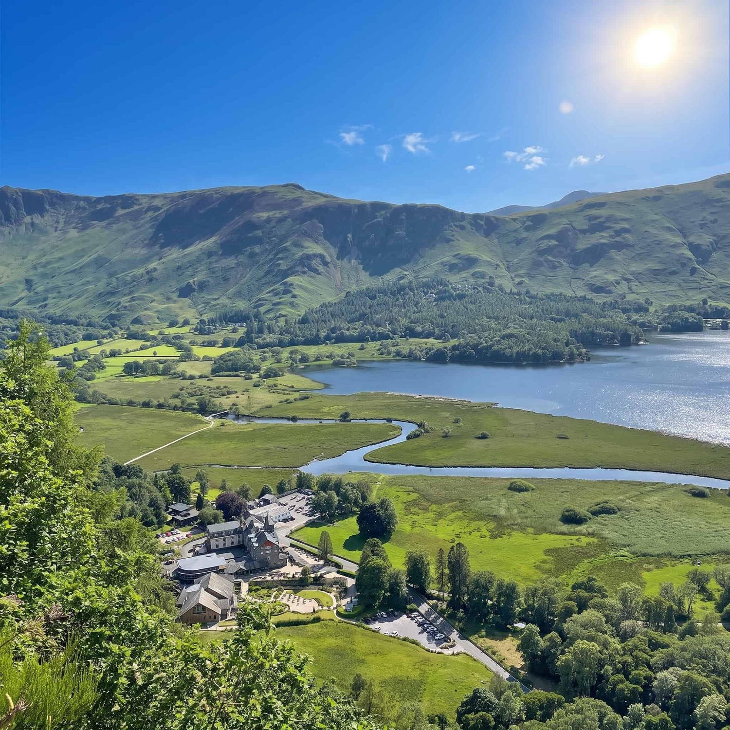 The single-track fell road climbing towards Watendlath above Borrowdale, Lake District