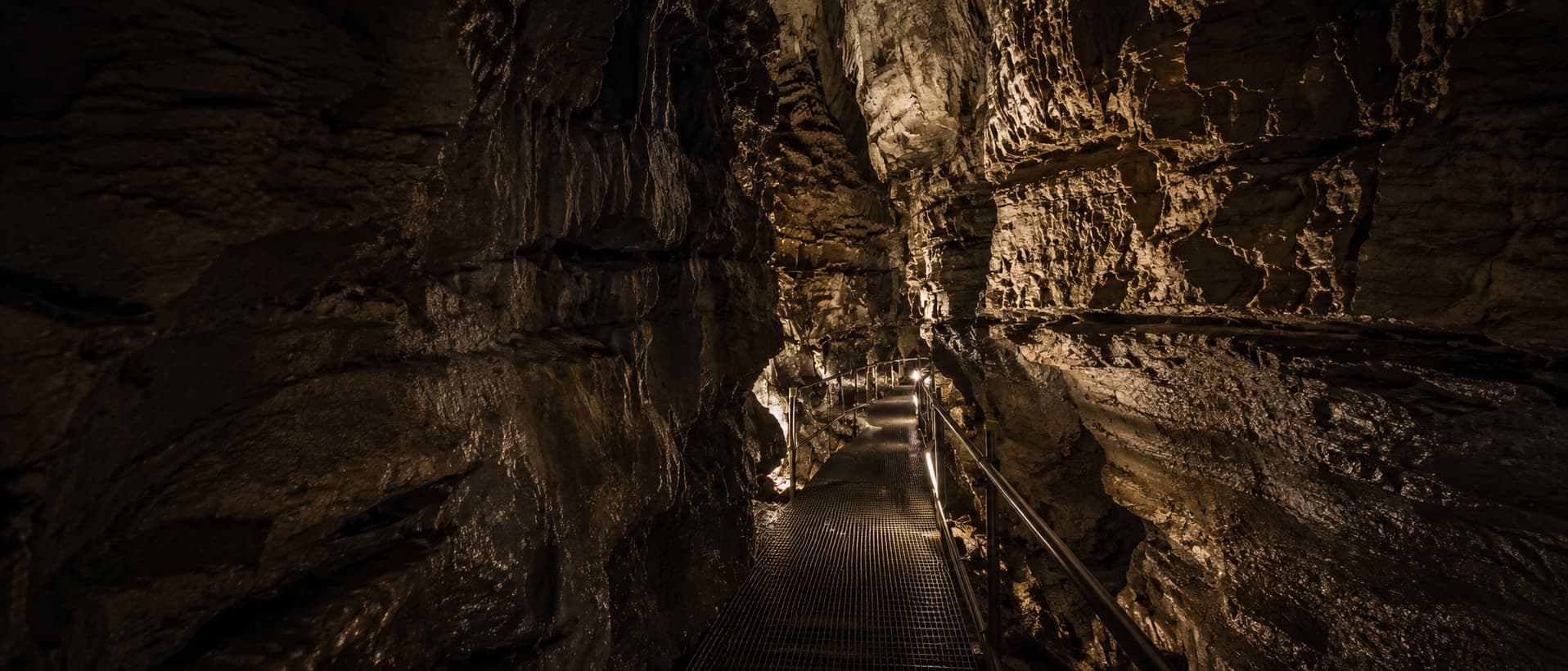 Inside White Scar Caves near Ingleton, the longest show cave in Britain, Yorkshire Dales